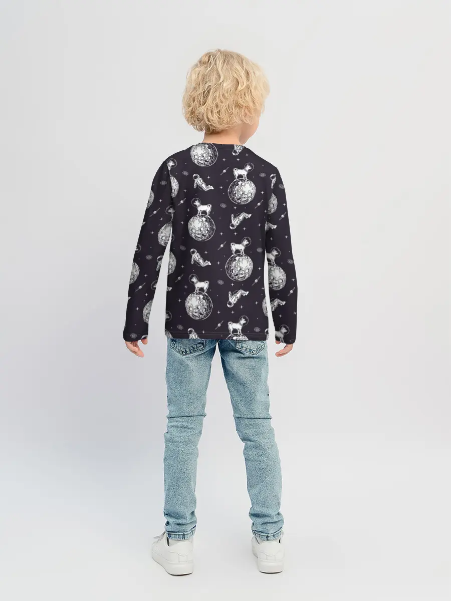 Детский лонгслив / Собаки - астронавты