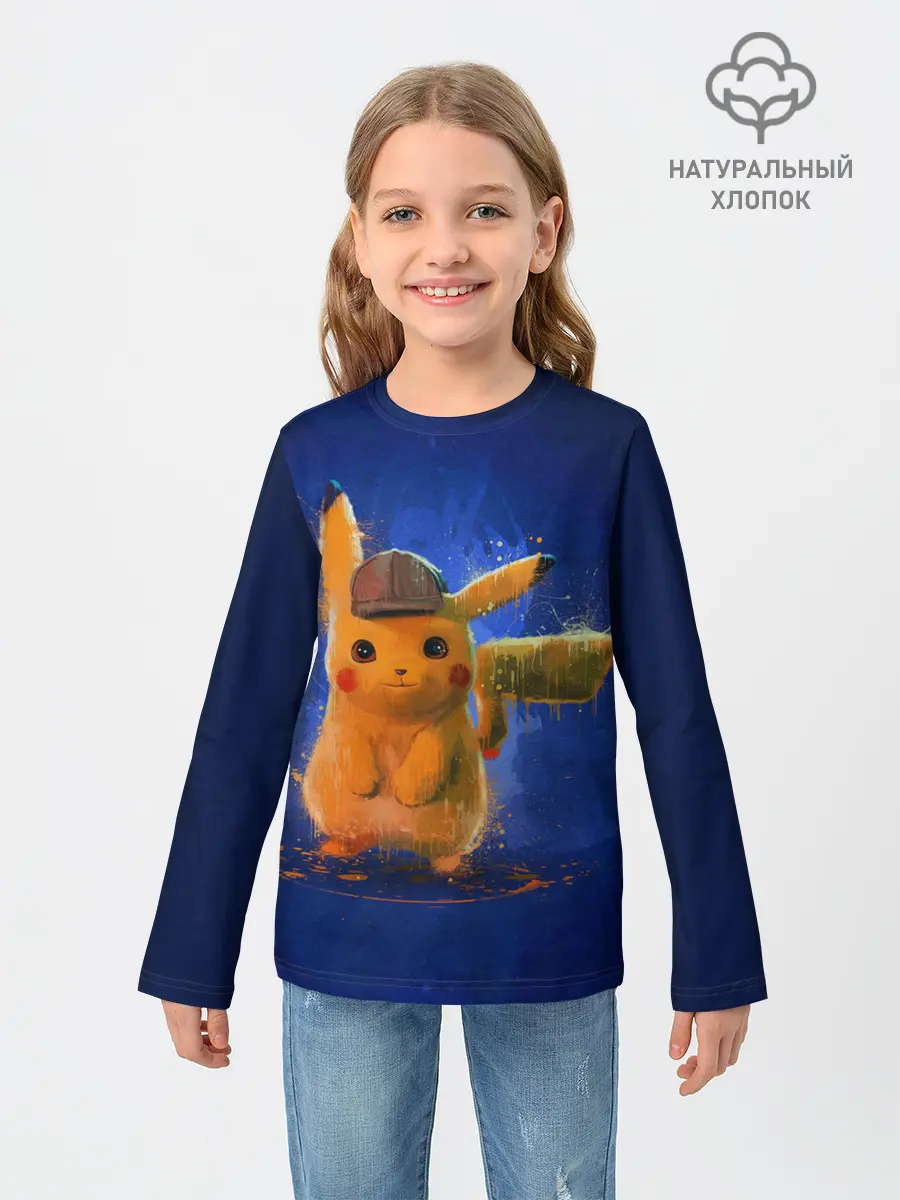 Детский лонгслив / Pikachu Pika Pika