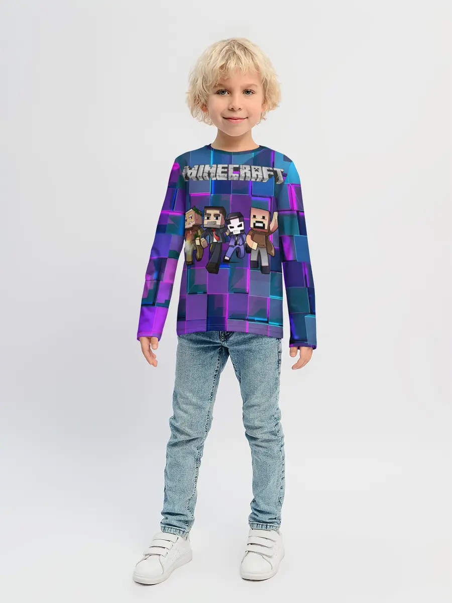 Детский лонгслив / Майнкрафт на скиле