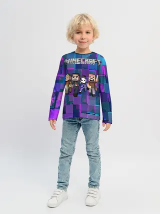 Детский лонгслив / Майнкрафт на скиле