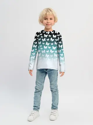 Детский лонгслив / Бабочки