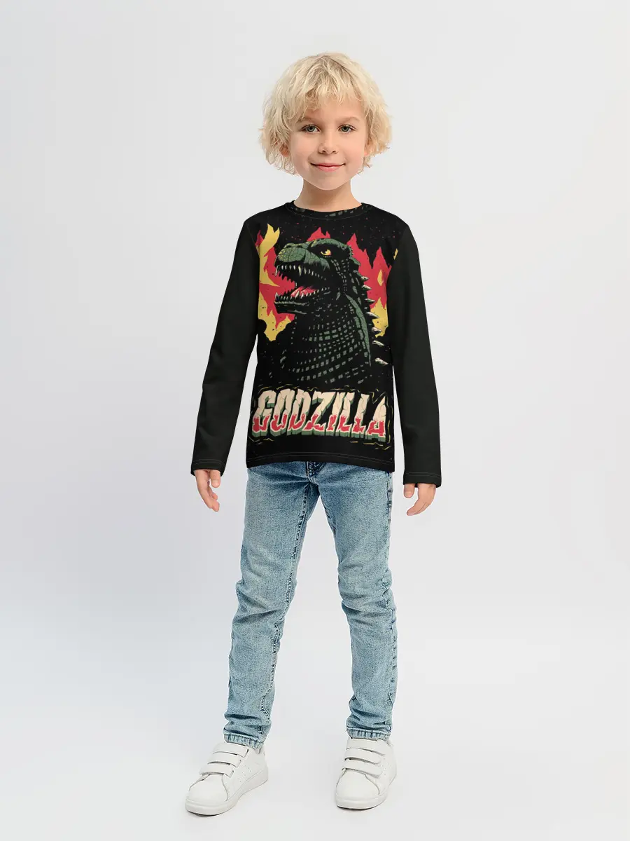Детский лонгслив / Годзилла