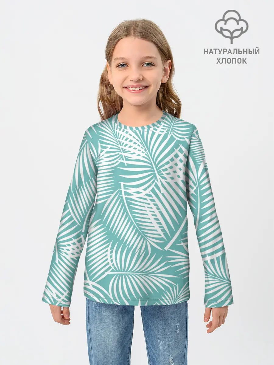 Детский лонгслив / Листья Пальмы