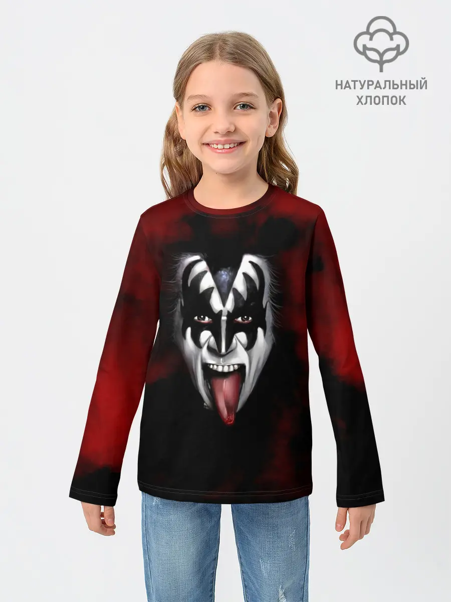 Детский лонгслив / Kiss