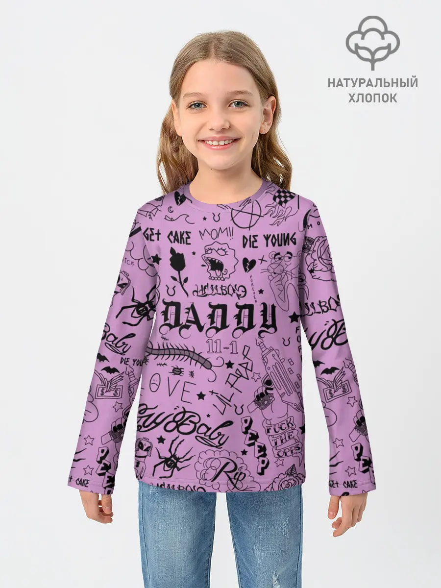 Детский лонгслив / Lil Peep Tattoo