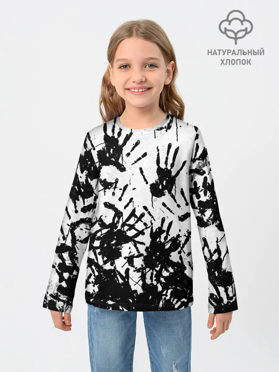 Детский лонгслив / Отпечатки - DEATH STRANDING