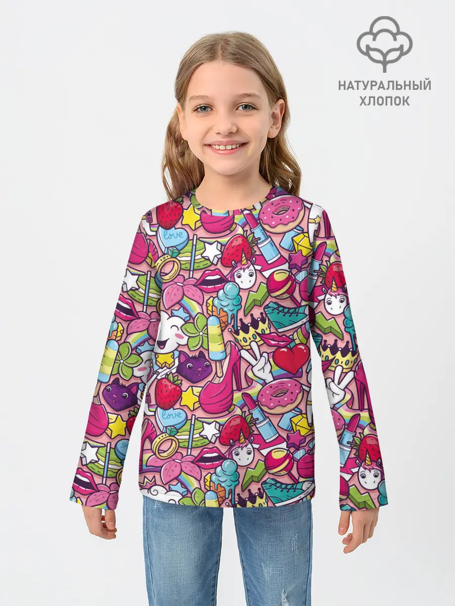 Детский лонгслив / Девчачьи радости