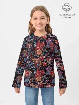 Детский лонгслив / Этнический орнамент