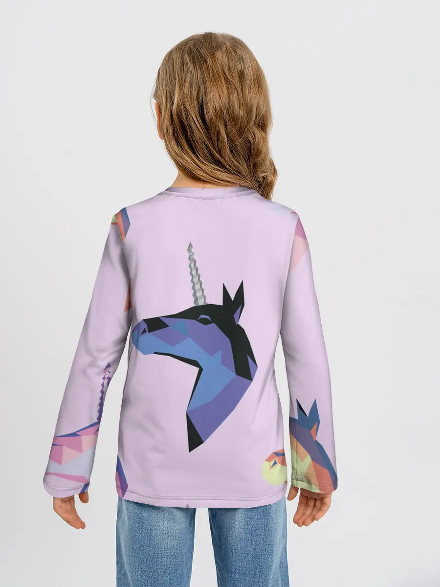 Детский лонгслив / Единорог