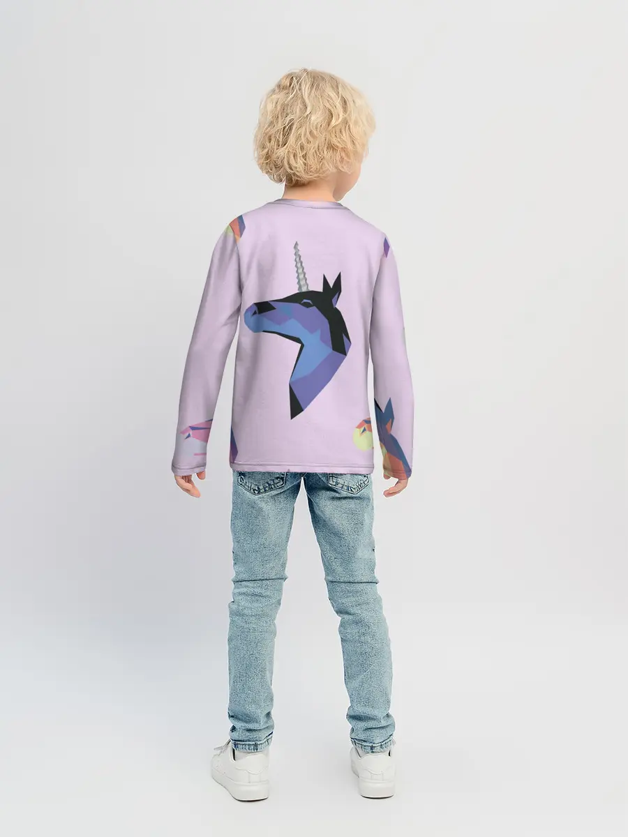 Детский лонгслив / Единорог