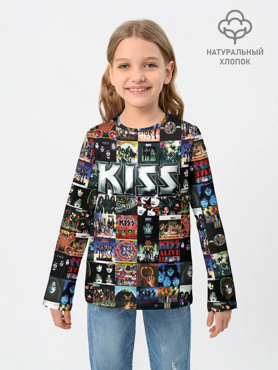 Детский лонгслив / Kiss