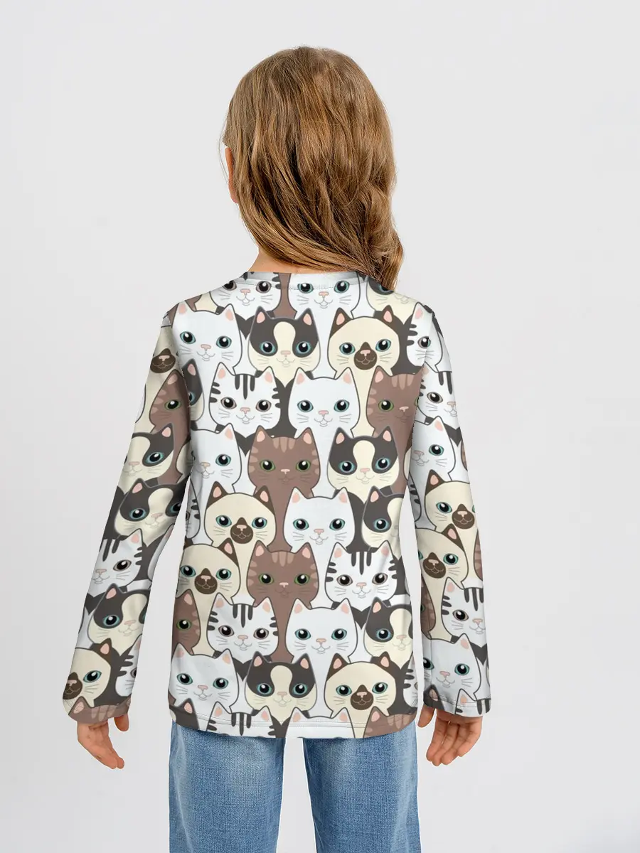 Детский лонгслив / Котики