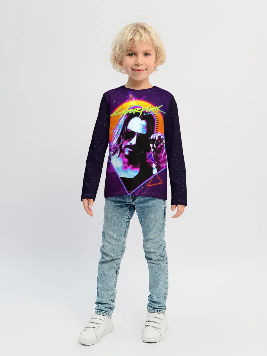 Детский лонгслив / Киану Ривз Cyberpunk 2077