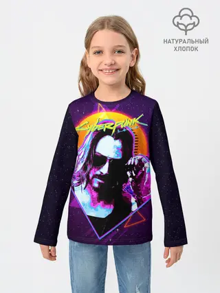 Детский лонгслив / Киану Ривз Cyberpunk 2077