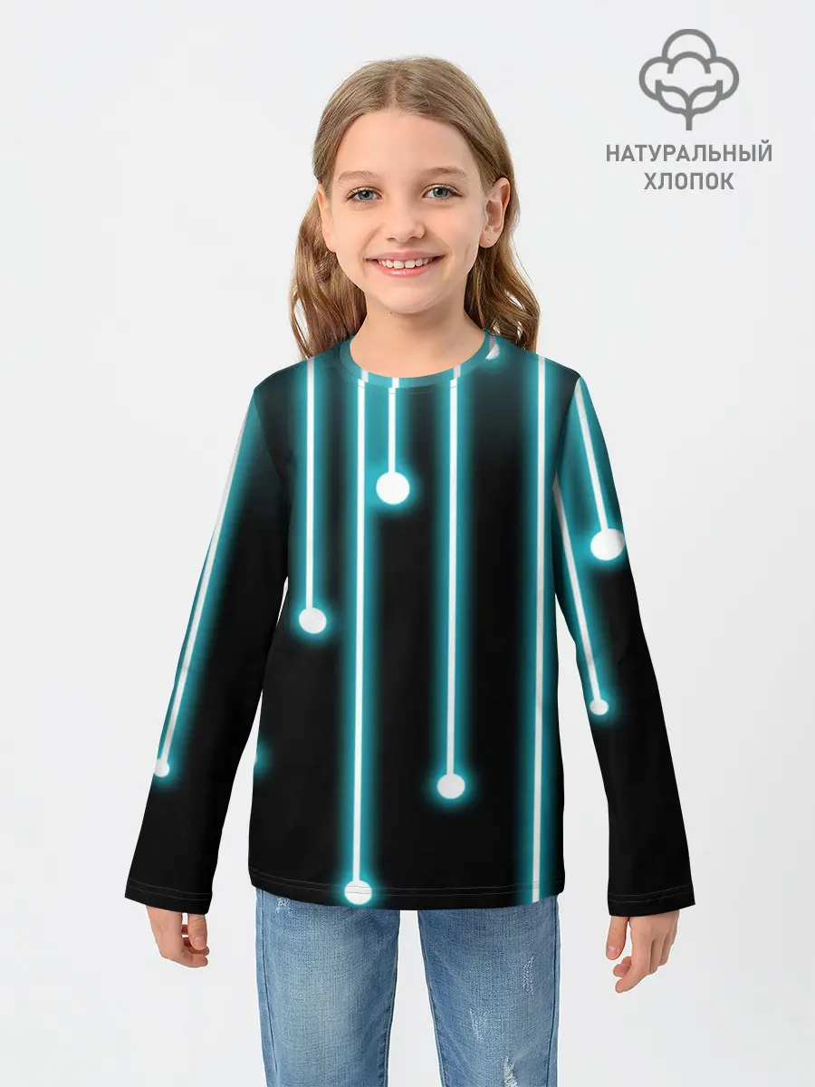 Детский лонгслив / Неон