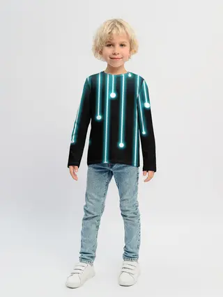 Детский лонгслив / Неон