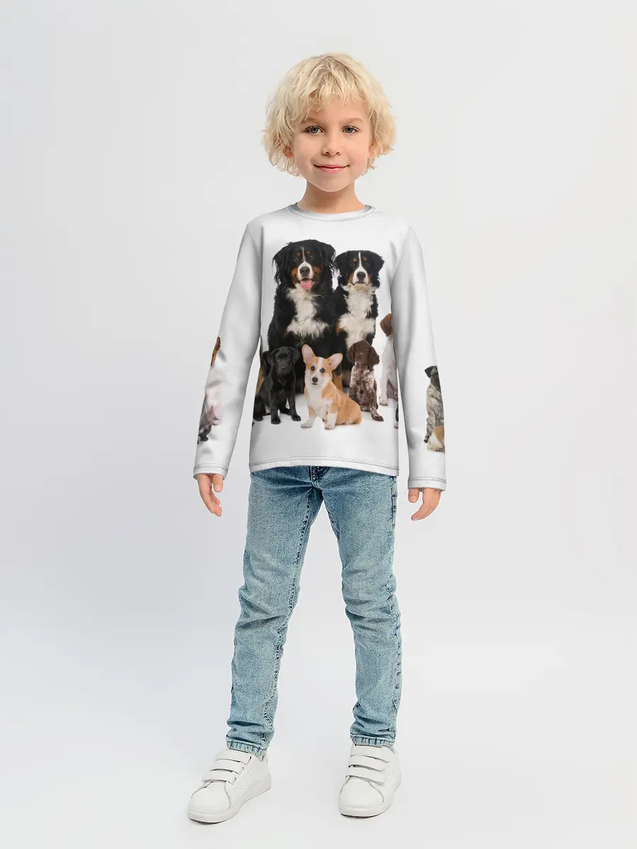 Детский лонгслив / Породистые собаки