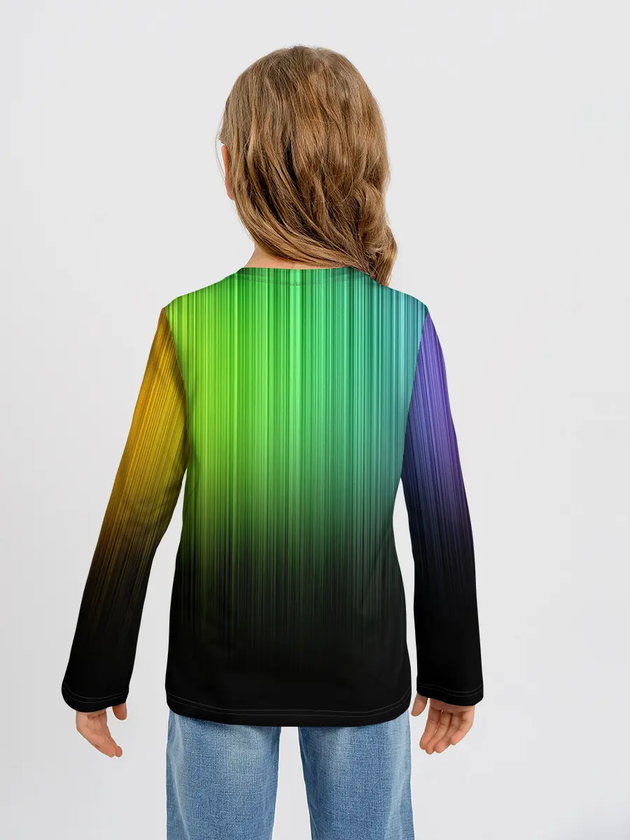 Детский лонгслив / Неоновый Свет