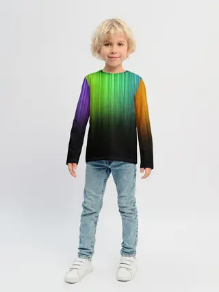 Детский лонгслив / Неоновый Свет