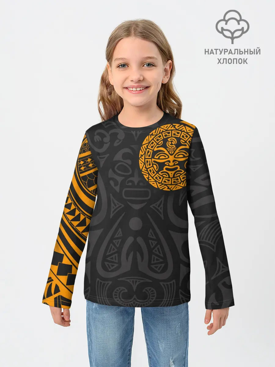 Детский лонгслив / Polynesian tattoo