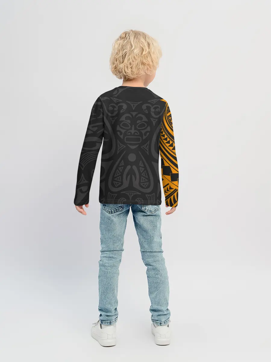 Детский лонгслив / Polynesian tattoo