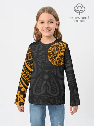 Детский лонгслив / Polynesian tattoo