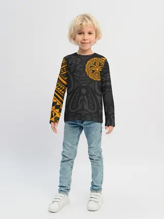 Детский лонгслив / Polynesian tattoo