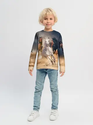 Детский лонгслив / Табун