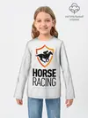 Детский лонгслив / Horse racing