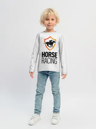 Детский лонгслив / Horse racing