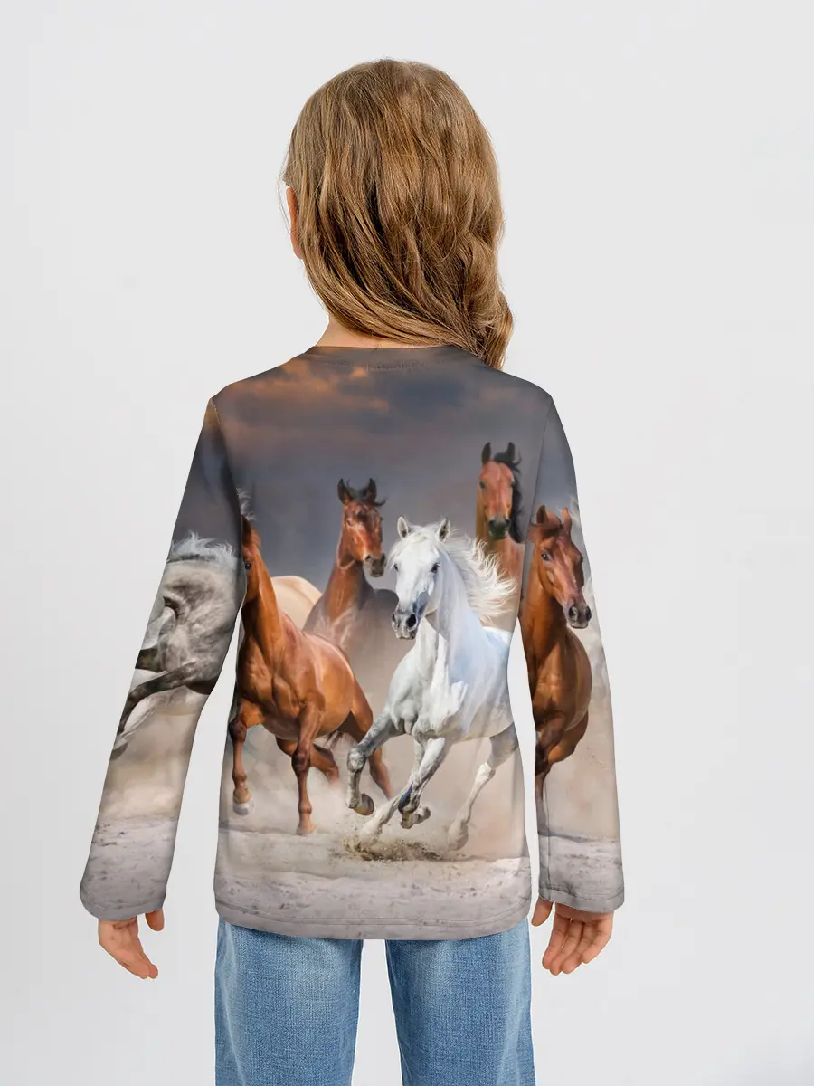 Детский лонгслив / Табун