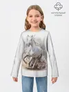 Детский лонгслив / Белая лошадь