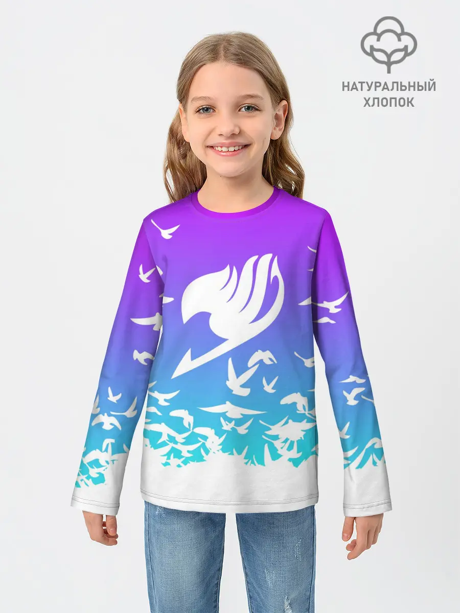 Детский лонгслив / Фейри Тейл птички