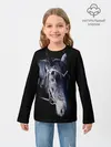 Детский лонгслив / Конь вороной