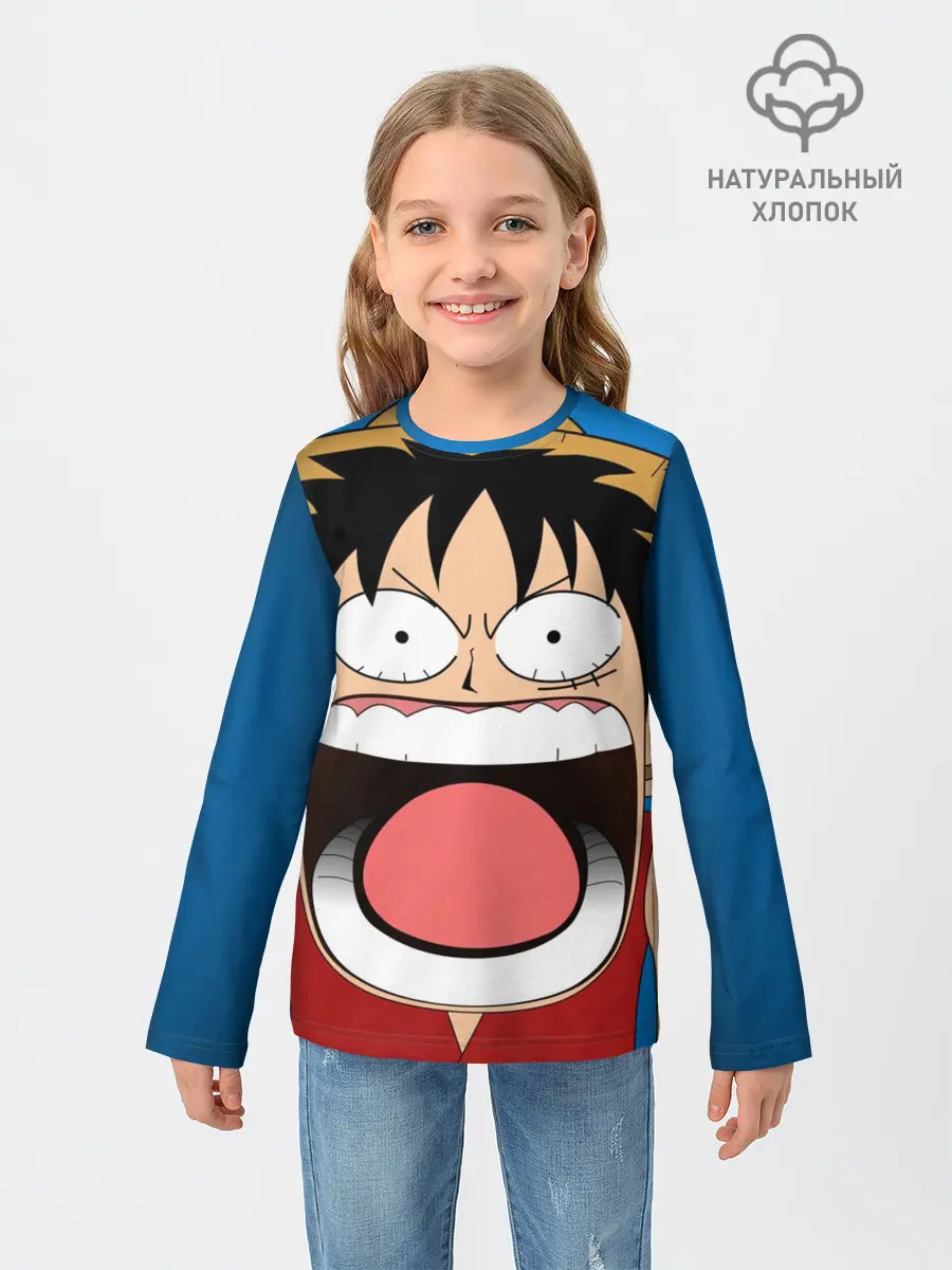 Детский лонгслив / Луффи - Чё??!!