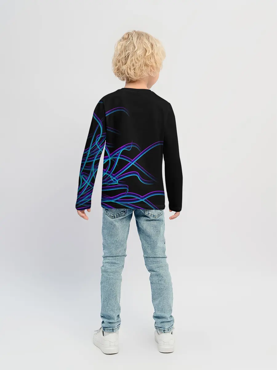Детский лонгслив / Неоновые Щупальцы