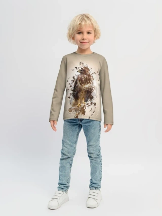 Детский лонгслив / Птица