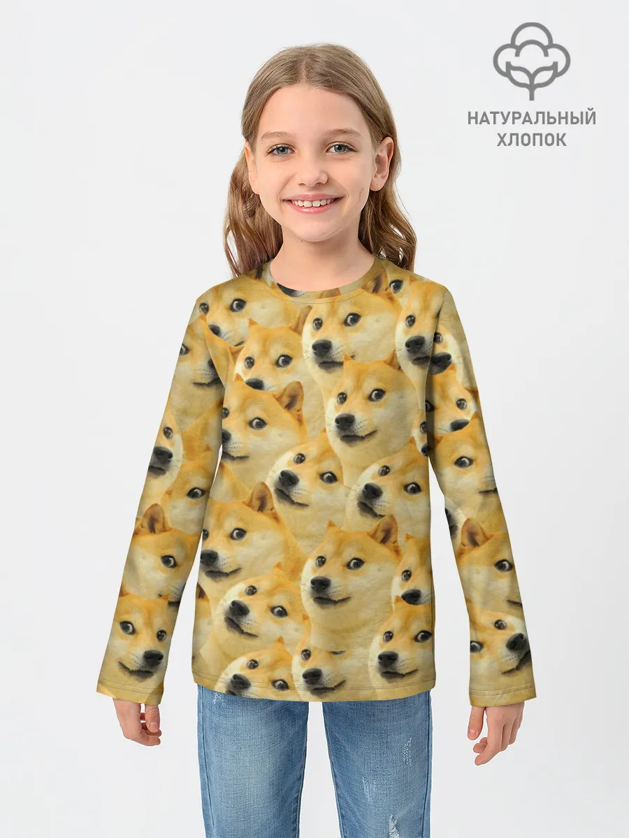 Детский лонгслив / Doge
