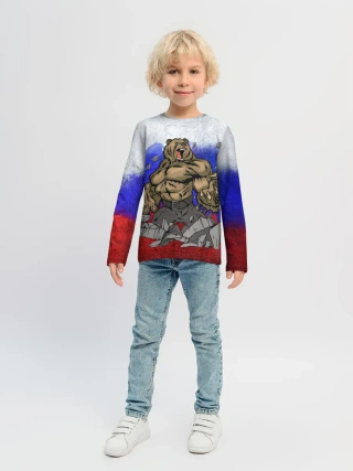 Детский лонгслив / Медведь