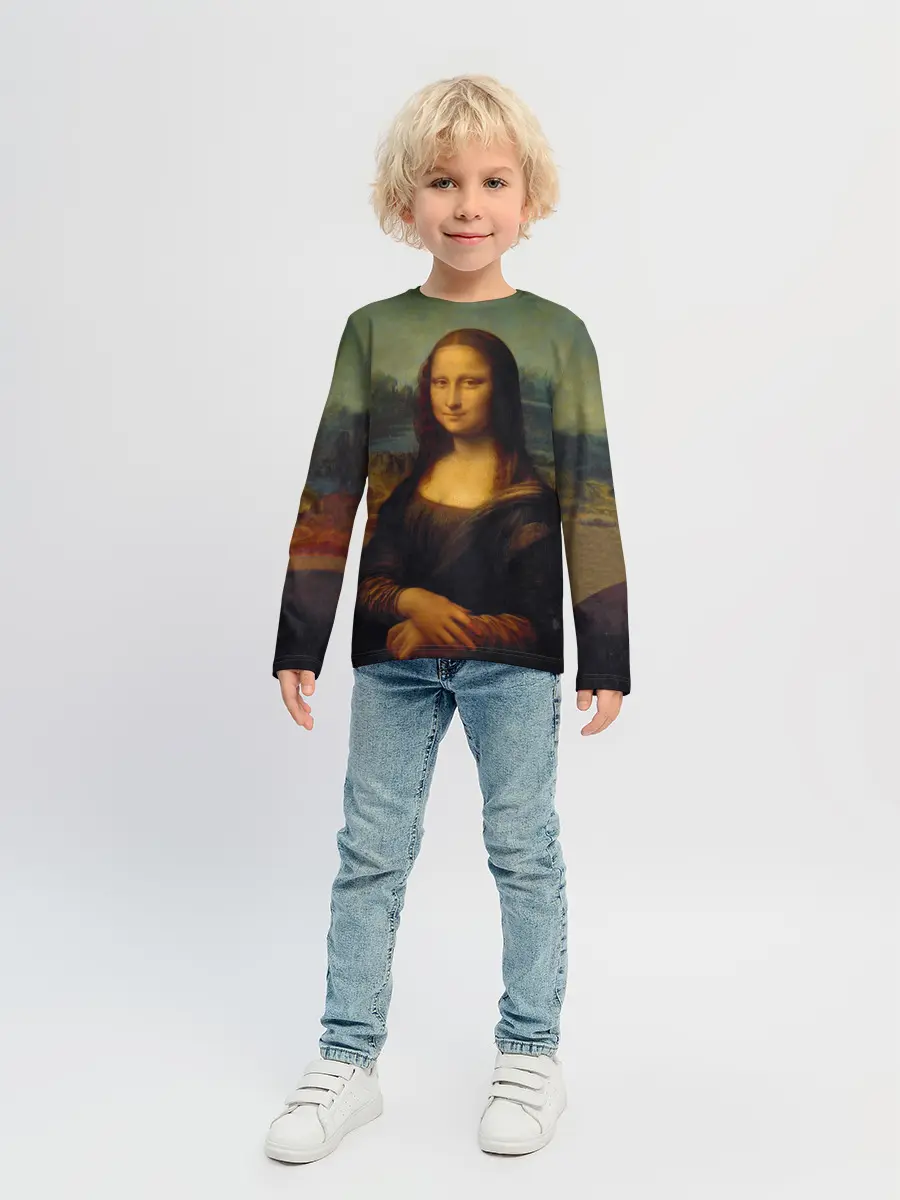 Детский лонгслив / Леонардо да Винчи - Мона Лиза