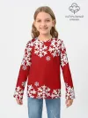 Детский лонгслив / Снежинки