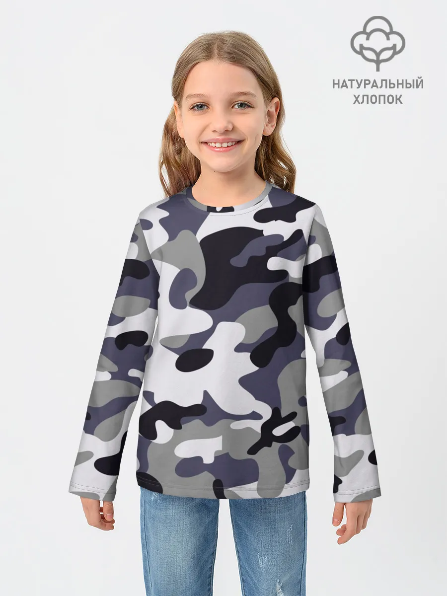 Детский лонгслив / Городской камуфляж