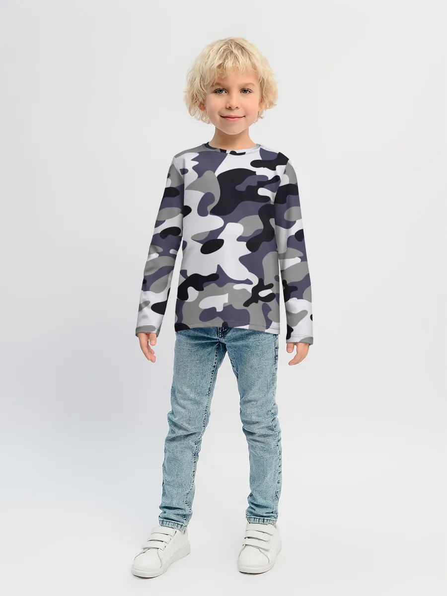 Детский лонгслив / Городской камуфляж