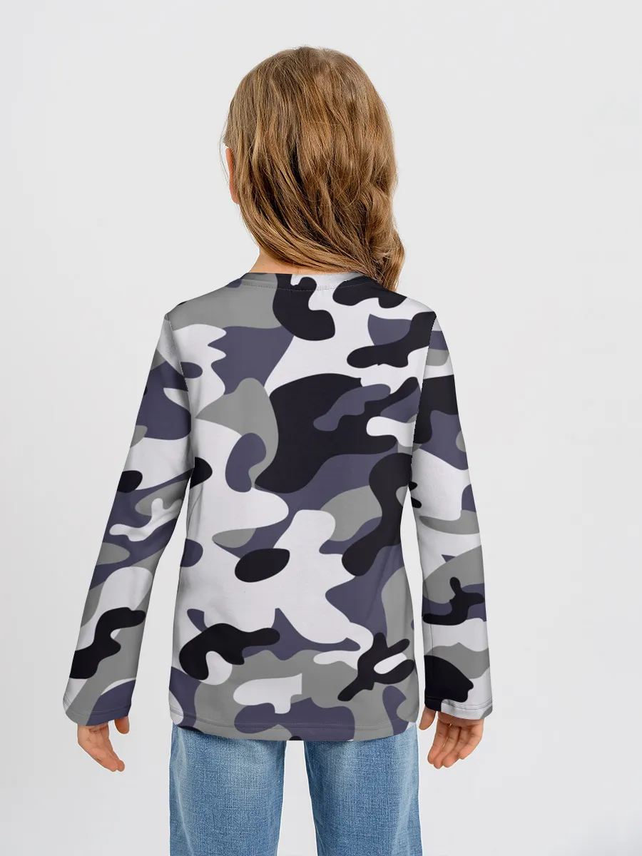 Детский лонгслив / Городской камуфляж