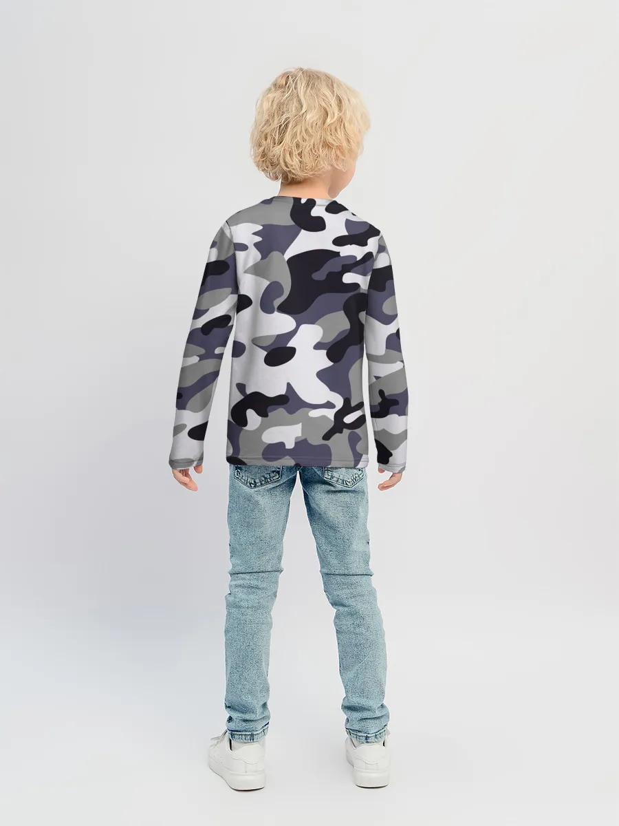 Детский лонгслив / Городской камуфляж