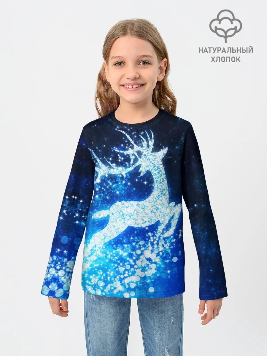 Детский лонгслив / Новогодний олень