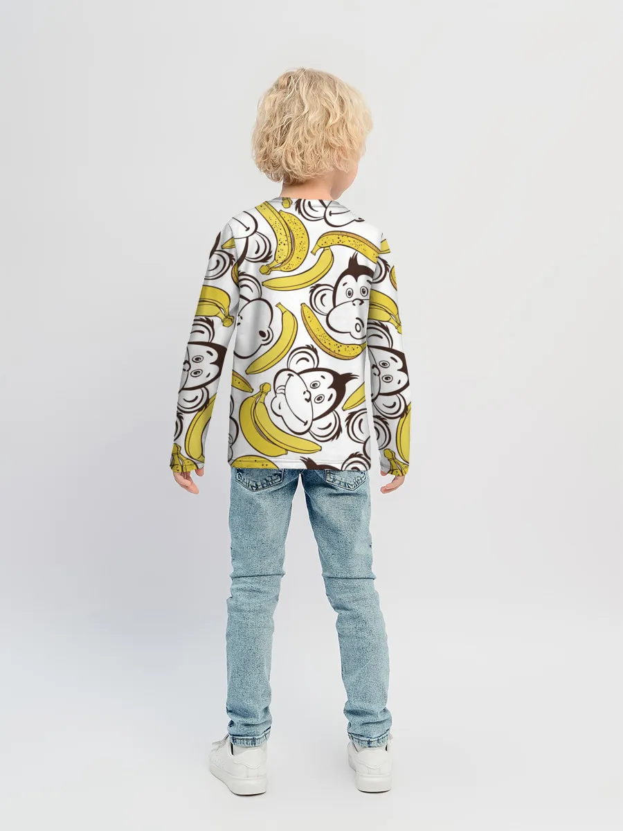 Детский лонгслив / Обезьянки и бананы