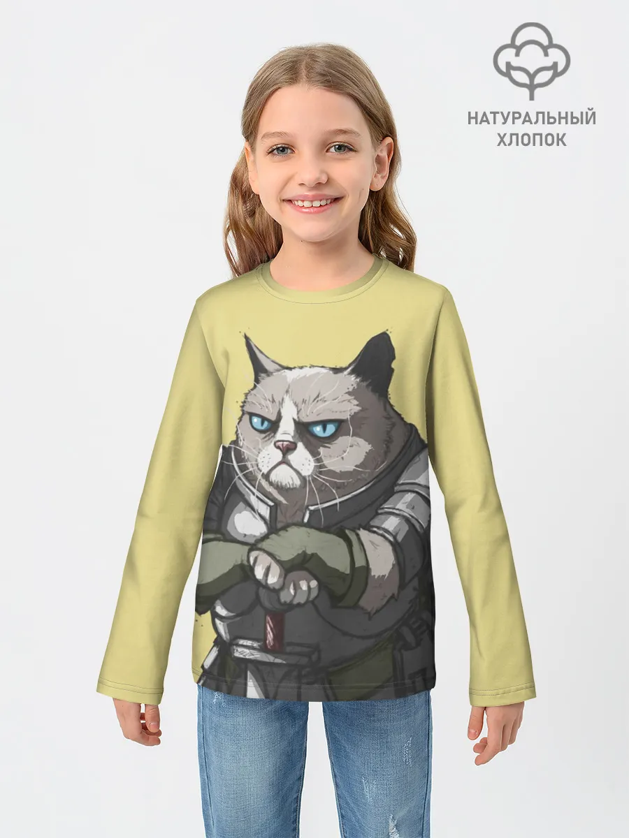 Детский лонгслив / Кот