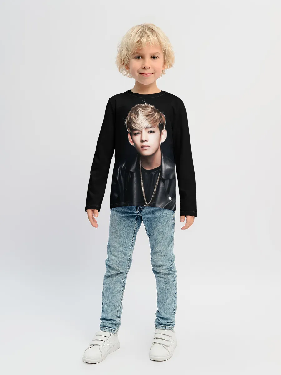 Детский лонгслив / Вишня