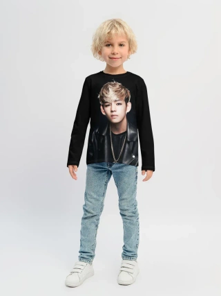 Детский лонгслив / Вишня